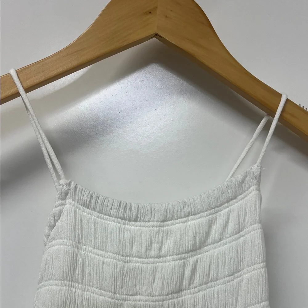 Z Supply Jazmin Maxi Dress, White, Strappy, Tierd, Lined, Small, Smocked Bodice - Picture 3 of 10